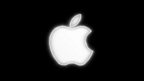 White Apple Logo Animation 库存影片 296123990