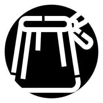 White apron icon for cooking and protection Stock Illustration