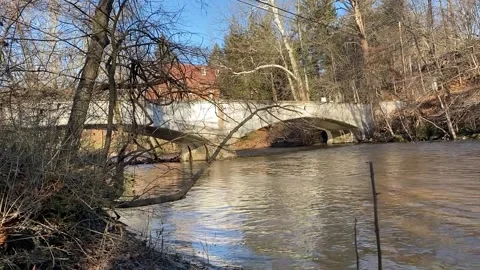 White arch bridge Video stock 259344897