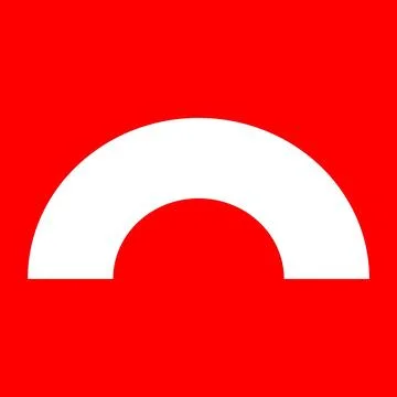 White Arch Graphic on Red Background Stock Illustration