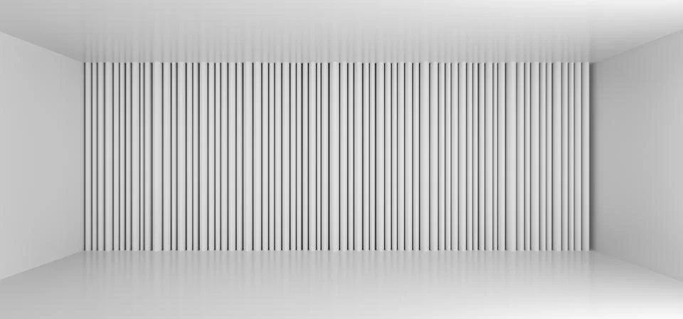 White Architecture vertical column 3D rendering. Stock Illustration
