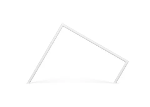 White archway column irregular geometric entrance angular 3d element realisti Stockillustratie