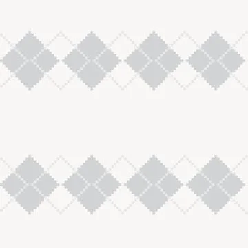 White Argyle Knitting Grid seamless pattern design Illustrazione stock
