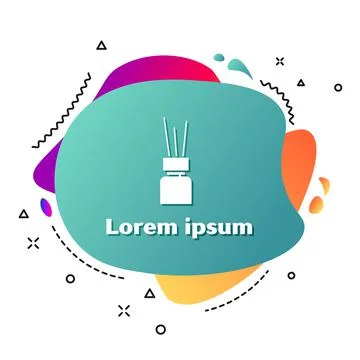 White Aroma diffuser icon isolated on white background. Glass jar different with Stock Illustration