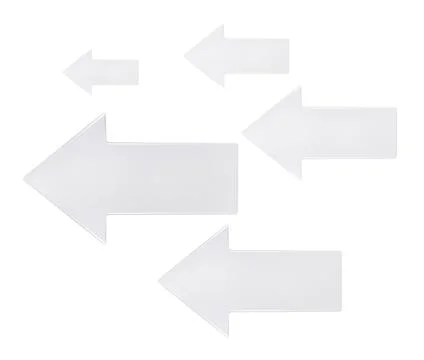 White arrow - 3d render isolated on a white background イラスト素材