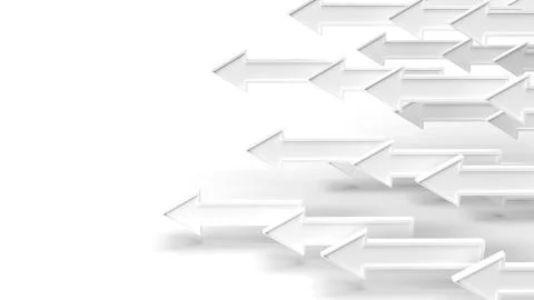 White Arrow 3d rendering for abstract  content.. 스톡 일러스트