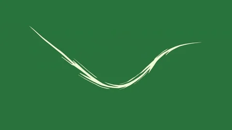 White arrow and border lines wave screen isolated on green screen background 스톡 동영상 336968135