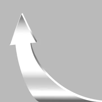 White arrow and grey background Stock Illustration