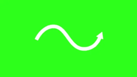 White arrow animation on green screen background, indicating direction or s.. Stock Footage 333873405