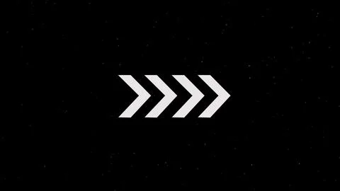 White arrow chevron group on black space Ilustração Stock