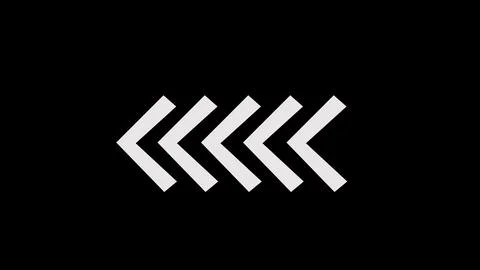 White arrow chevron group pointing left Stock Illustration