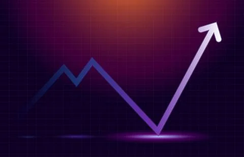 White arrow on a colored background. Background for business presentation Stock Illustration