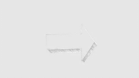White arrow doodle chalk animation 库存影片 333206090