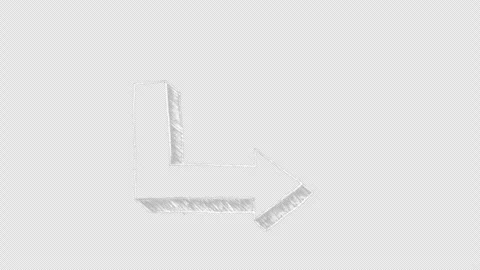 White arrow doodle chalk animation Stockbeeldmateriaal 333206327