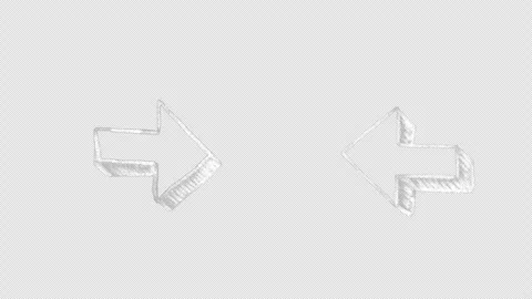 White arrow doodle chalk animation Stockbeeldmateriaal 333275819