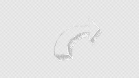 White arrow doodle chalk animation Stockbeeldmateriaal 333276406