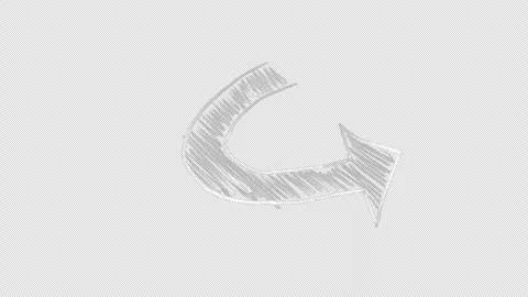 White arrow doodle chalk animation Stockbeeldmateriaal 333276708