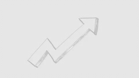 White arrow doodle chalk animation Stockbeeldmateriaal 333331989
