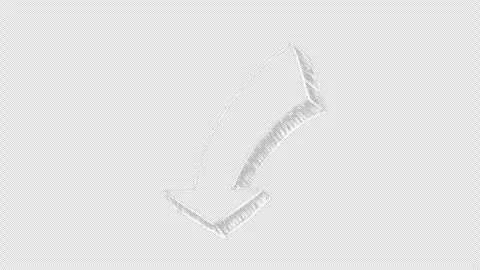 White arrow doodle chalk animation Vidéo 333470595