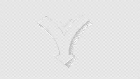White arrow doodle chalk animation Vidéo 333470598