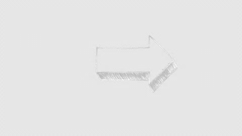 White arrow doodle chalk animation 库存影片 334337208
