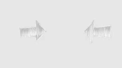 White arrow doodle chalk animation 스톡 동영상 334814899