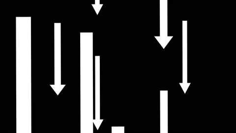 White arrow down loop animation Stock Footage 159581744