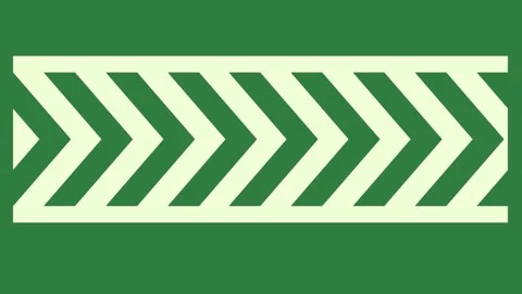 A white arrow on green background and green screen animated chromakey Видео 335131668