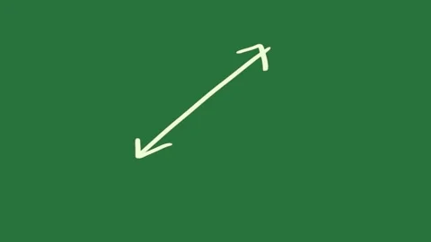 A white arrow on green background and green screen animated chromakey Stock-Footage 335131744