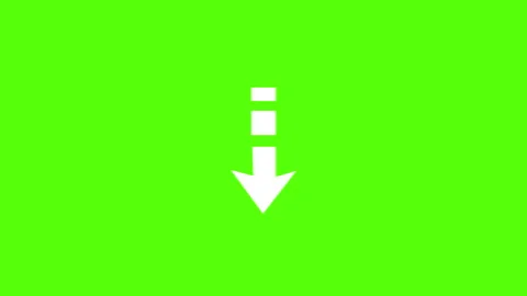 White arrow green screen background animation. With Download sign Arrows loop an Stock Footage 290516085