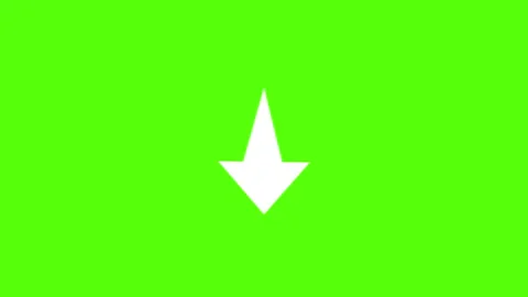 White arrow green screen background animation. With Download sign Arrows loop an Stock Footage 290516131