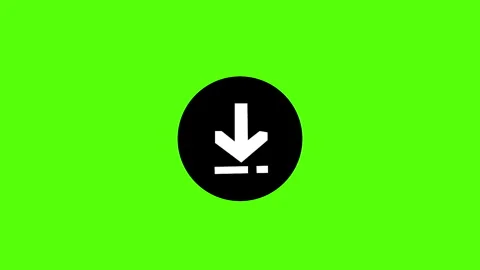White arrow green screen background animation. With Download sign Arrows loop an Stock Footage 290516605