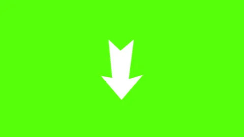 White arrow green screen background animation. With Download sign Arrows loop an Stock Footage 290516796