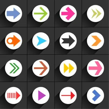 White arrow icon on black Illustrazione stock