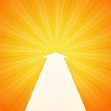 White arrow indicates the correct direction Stock-Illustration