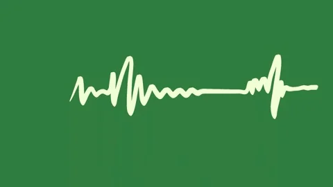 White arrow on it and heartbeat background heart design motion Chroma Key Video stock 337340645