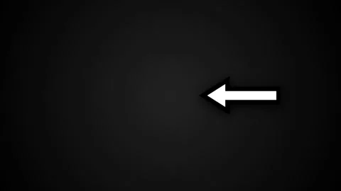 White arrow moving across a dark background Stock-Footage 345098947