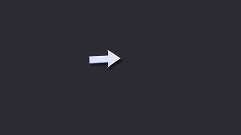 White arrow moving forward in dark gradient background with cinematic motion Stock Footage 341652743