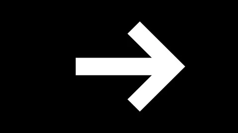 White arrow moving right and left direction. Pointer sign animation. Stock Footage 324162708