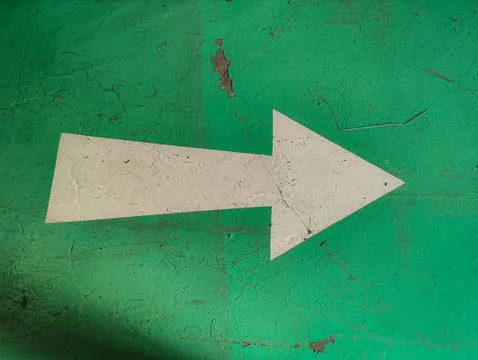 The white arrow Stock Photos