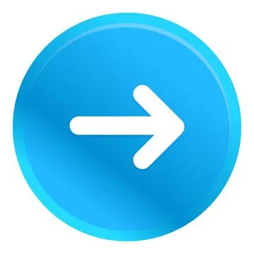 White arrow pointing right on blue round button イラスト素材