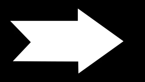 White arrow pointing right direction animation.Direction arrows symbol icon.. Stock Footage 333586807