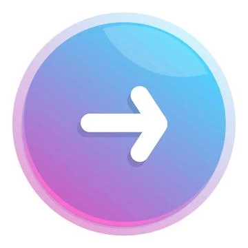 White arrow pointing right in gradient blue and purple circle 스톡 일러스트