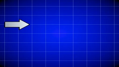 White arrow scrolling down grid background Stock Footage 148793202