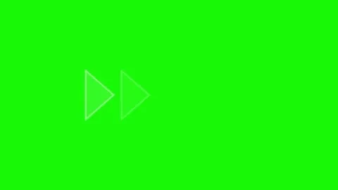 White Arrow Sequence Progressing on Bright Green Background Vidéo 324935942