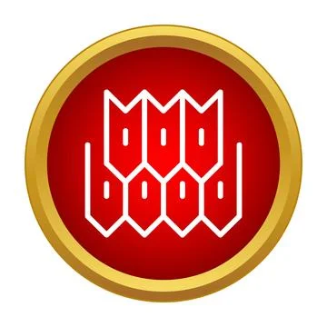White arrow target icon in red circle Stock Illustration