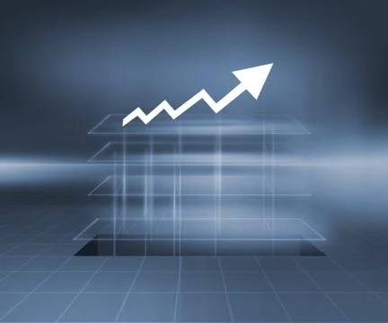 White arrow on transparent surfaces structure concept series イラスト素材