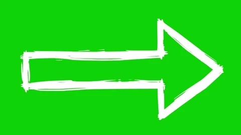 White arrow whiteboard effect animation Video stock 341632531