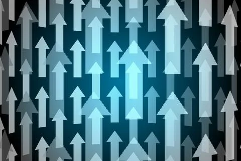 White arrows on black background Stock Illustration