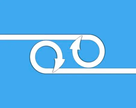 White arrows on the blue background Stock Illustration